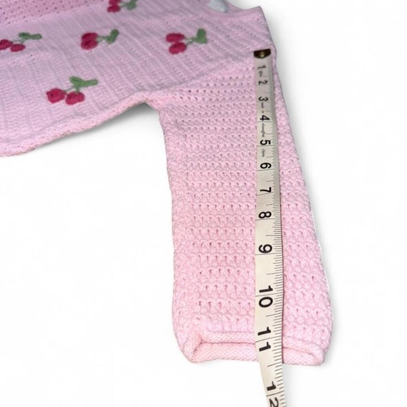 ADORABLE PINK W/CHERRIES KNIT SWEATER BY ZARA GIRLS 2T - Picture 4 of 6
